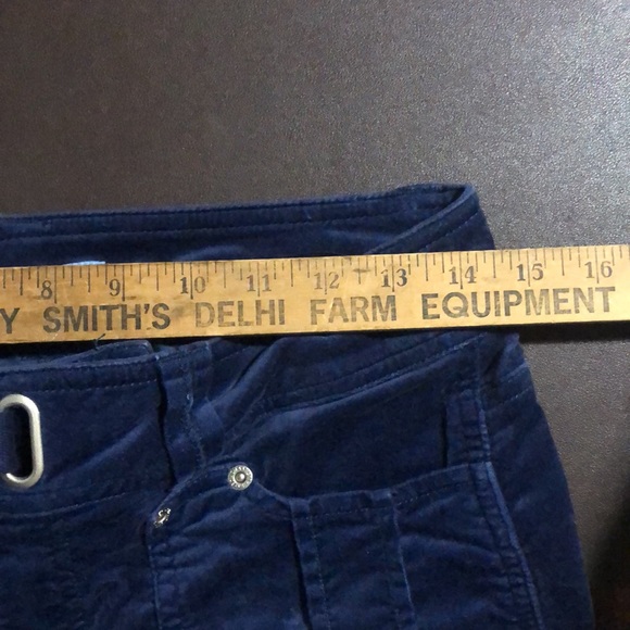 Blue velour wide leg pant - Picture 9 of 14